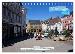 Minden - Eindrücke aus der historischen Stadt an der Weser (Tischkalender 2024 DIN A5 quer), CALVENDO Monatskalender