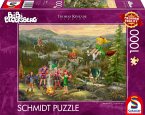 Schmidt 58424 - Thomas Kinkade, Bibi Blocksberg, Junghexentreffen, Puzzle, 1000 Teile