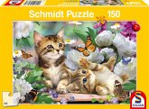 Schmidt 56468 - Verspielte Katzenbabys, Kinderpuzzle, 150 Teile