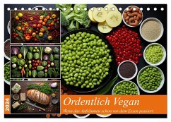 Ordentlich Vegan (Tischkalender 2024 DIN A5 quer), CALVENDO Monatskalender