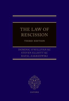 The Law of Rescission (eBook, ePUB) - O'Sullivan Kc, Dominic; Elliott Kc, Steven; Zakrzewski, Rafal