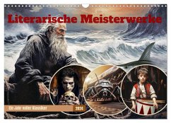 Literarische Meisterwerke (Wandkalender 2024 DIN A3 quer), CALVENDO Monatskalender