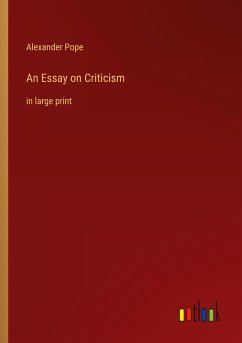 Cover An Essay on Criticism