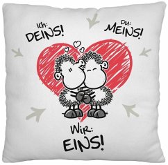 Plüschkissen Motiv Wir eins