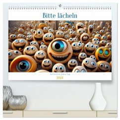 Bitte lächeln. Am besten jeden Tag. (hochwertiger Premium Wandkalender 2024 DIN A2 quer), Kunstdruck in Hochglanz