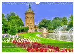 Mannheim - Die Stadt im Quadrat (Wandkalender 2024 DIN A4 quer), CALVENDO Monatskalender - Bartruff, Thomas