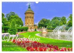 Mannheim - Die Stadt im Quadrat (Wandkalender 2024 DIN A3 quer), CALVENDO Monatskalender - Bartruff, Thomas