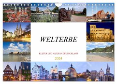 Welterbe - Kultur und Natur in Deutschland (Wandkalender 2024 DIN A4 quer), CALVENDO Monatskalender