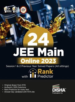 24 JEE Main Online 2023 Previous Year Solved Papers (All sittings) with Rank Predictor - Disha Experts