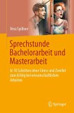 Sprechstunde Bachelorarbeit und Masterarbeit (eBook, PDF)