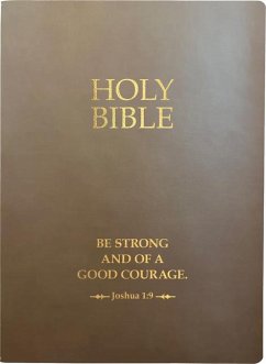 Kjver Holy Bible, Be Strong and Courageous Life Verse Edition, Large Print, Coffee Ultrasoft - Whitaker House