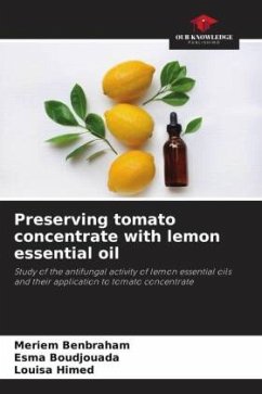 Cover Preserving tomato concentrate with lemon essential oil