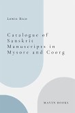CATALOGUE OF SANSKRIT MANUSCRIPTS IN MYSORE AND COORG