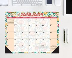 Spring Floral 2024 22 X 17 Large Monthly Deskpad - Willow Creek Press