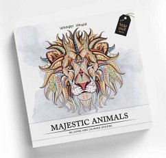 Majestic Animals: Colouring Books for Adults with Tear Out Sheets - Wonder House Books