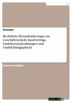 Rechtliche Herausforderungen im Geschäftsverkehr. Kaufverträge, Darlehensrückzahlungen und GmbH-Einlagepflicht (eBook, PDF)
