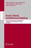 Social, Cultural, and Behavioral Modeling