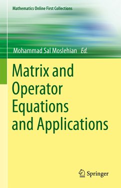 Matrix and Operator Equations and Applications (eBook, PDF)