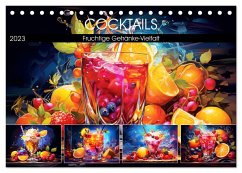 Cocktails. Fruchtige Getränke-Vielfalt (Tischkalender 2024 DIN A5 quer), CALVENDO Monatskalender