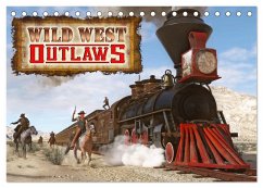 Wild West Outlaws (Tischkalender 2024 DIN A5 quer), CALVENDO Monatskalender