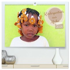 Kinderporträts aus Afrika (hochwertiger Premium Wandkalender 2024 DIN A2 quer), Kunstdruck in Hochglanz