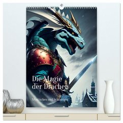 Die Magie der Drachen - Mystisches und Schauriges (hochwertiger Premium Wandkalender 2024 DIN A2 hoch), Kunstdruck in Hochglanz