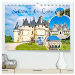 Schlösser der Loire (hochwertiger Premium Wandkalender 2024 DIN A2 quer), Kunstdruck in Hochglanz - Schwarze, Nina