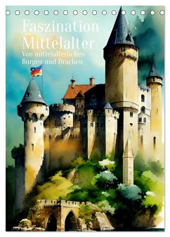 Faszination Mittelalter - Von mittelalterlichen Burgen und Drachen (Tischkalender 2024 DIN A5 hoch), CALVENDO Monatskalender - Zachrau, Anja