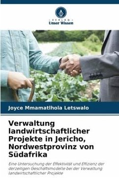 Verwaltung landwirtschaftlicher Projekte in Jericho, Nordwestprovinz von Südafrika - Letswalo, Joyce Mmamatlhola