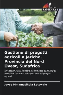Gestione di progetti agricoli a Jericho, Provincia del Nord Ovest, Sudafrica - Letswalo, Joyce Mmamatlhola
