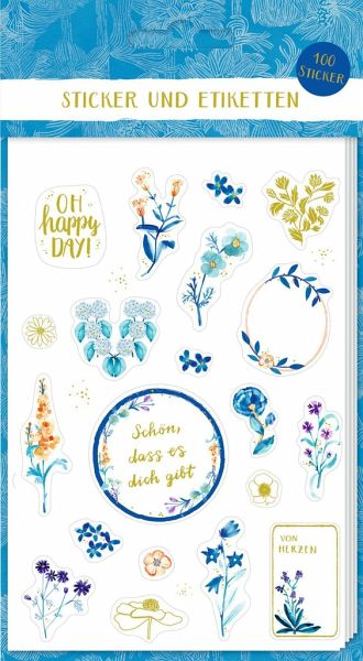 Sticker und Etiketten - Stickerbogen mit 100 Stickern