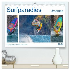 Surfparadies Urnersee (hochwertiger Premium Wandkalender 2024 DIN A2 quer), Kunstdruck in Hochglanz
