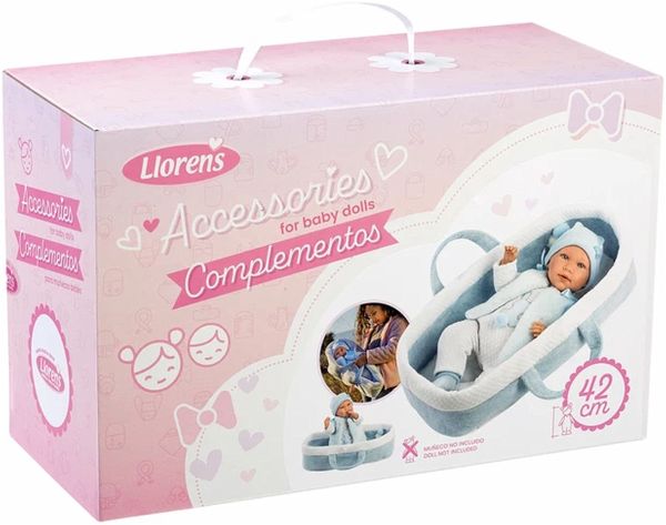 Tragetasche Baby & Strampler blau 42cm Tragetasche Baby & Strampler blau 42cm