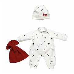 Pyjamaset mit Mütze und Kuscheltuch 35-38cm