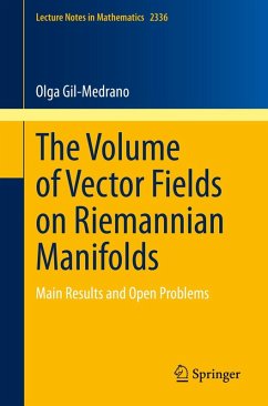 The Volume of Vector Fields on Riemannian Manifolds (eBook, PDF) - Gil-Medrano, Olga