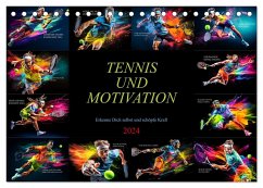 Tennis und Motivation (Tischkalender 2024 DIN A5 quer), CALVENDO Monatskalender - Meutzner, Dirk
