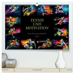 Tennis und Motivation (hochwertiger Premium Wandkalender 2024 DIN A2 quer), Kunstdruck in Hochglanz