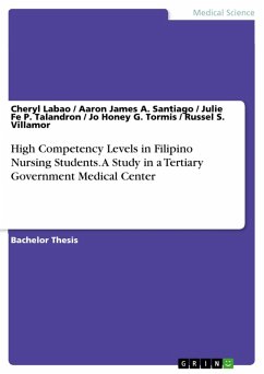 High Competency Levels in Filipino Nursing Students. A Study in a Tertiary Government Medical Center (eBook, PDF) - Labao, Cheryl; Santiago, Aaron James A.; Talandron, Julie Fe P.; Tormis, Jo Honey G.; Villamor, Russel S.