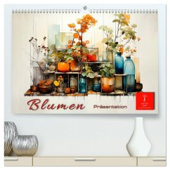 Blumen Präsentation (hochwertiger Premium Wandkalender 2024 DIN A2 quer), Kunstdruck in Hochglanz