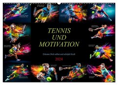 Tennis und Motivation (Wandkalender 2024 DIN A2 quer), CALVENDO Monatskalender
