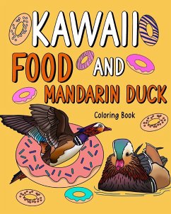 Kawaii Food and Mandarin Duck Coloring Book - Paperland