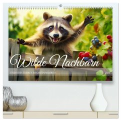 Wilde Nachbarn - Tierisches Treiben im Gartenparadies! (hochwertiger Premium Wandkalender 2024 DIN A2 quer), Kunstdruck in Hochglanz