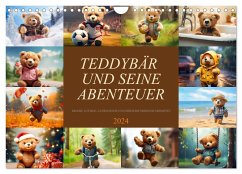 Teddybär und seine Abenteuer (Wandkalender 2024 DIN A4 quer), CALVENDO Monatskalender - Meutzner, Dirk