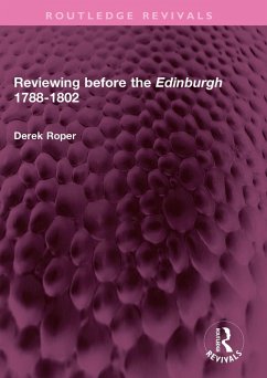 Cover Reviewing before the Edinburgh 1788-1802 (eBook, ePUB)
