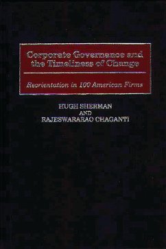 Corporate Governance and the Timeliness of Change (eBook, PDF) - Chaganti, Rajeswarar S.; Sherman, Hugh D.