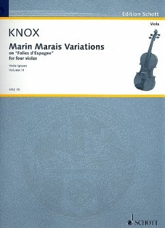 Marin Marais Variations on Folies d'Espagne for 4 violas score and parts