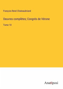 Cover Oeuvres complètes; Congrés de Vérone