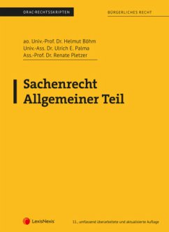 Sachenrecht Allgemeiner Teil (Skriptum) - Böhm, Helmut;Palma, Ulrich E.;Pletzer, Renate