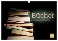 Bücher phantasievoll und sachlich (Wandkalender 2024 DIN A3 quer), CALVENDO Monatskalender - calmbacher, Christiane
