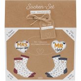 Socken-Set Motiv "Mr & Mrs", Größe 36-40 und 41-46
